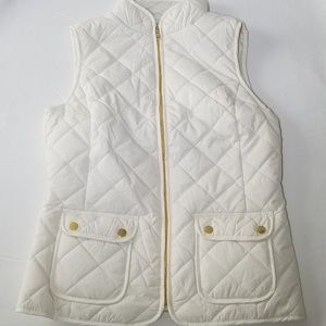 Vest - White w/Gold Zipper and Buttons